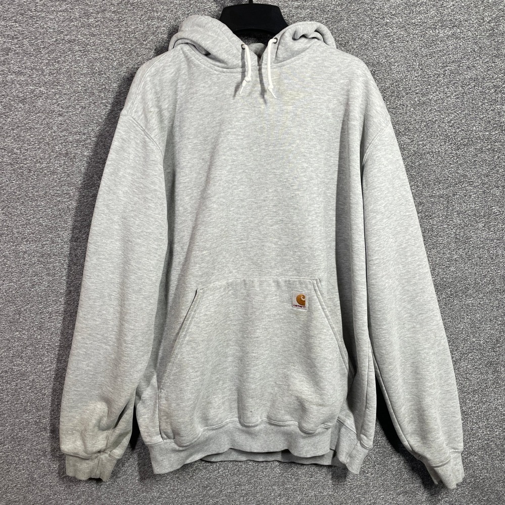 Carhartt Hoodie Mens Midweight Hooded Sweatshirt Heather Gray Large Tall